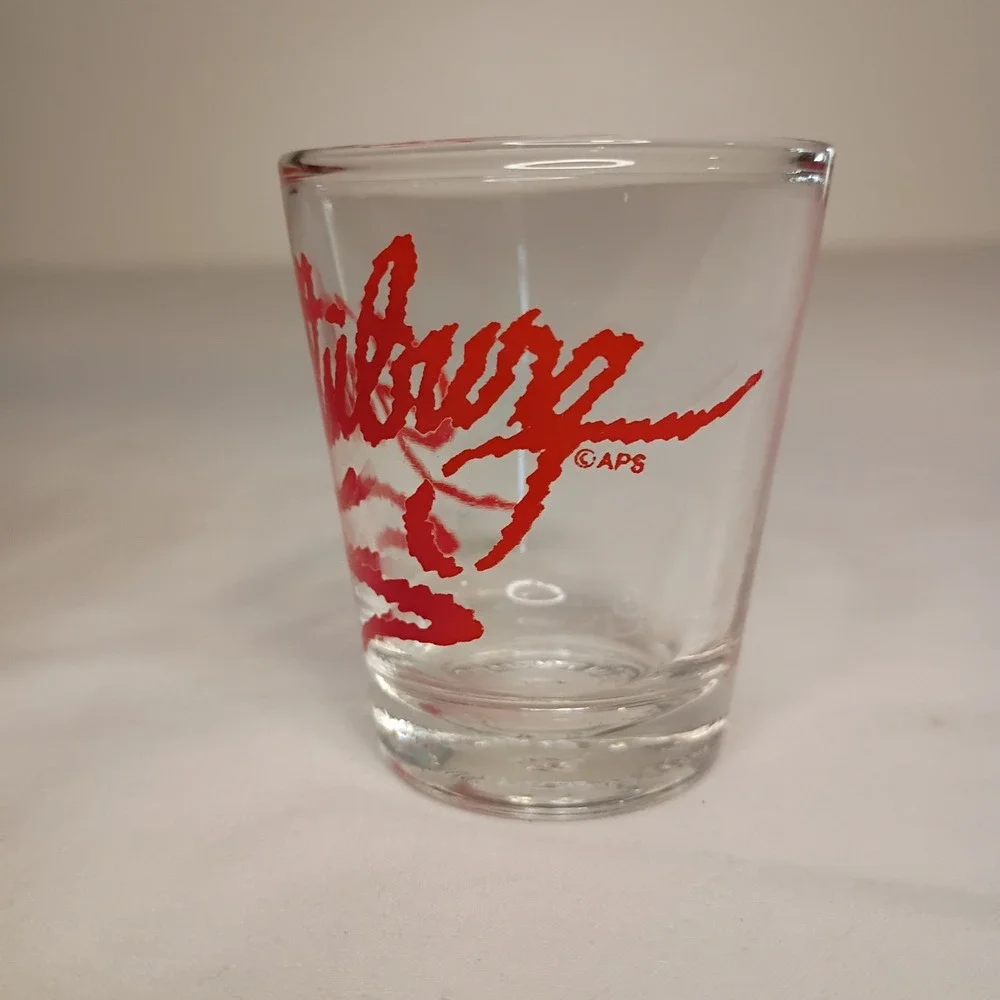 Gatlinburg‎ Shot Glass Clear Red Souvenir Tennessee Made in Taiwan by APS